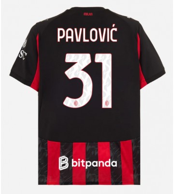 AC Milan Strahinja Pavlovic #31 Replik Heimtrikot 2025-26 Kurzarm